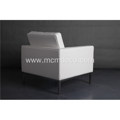 white leather knoll sofa one seat